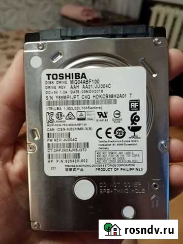 Жесткий диск для ноутбука 1 тб Нижний Тагил - изображение 1