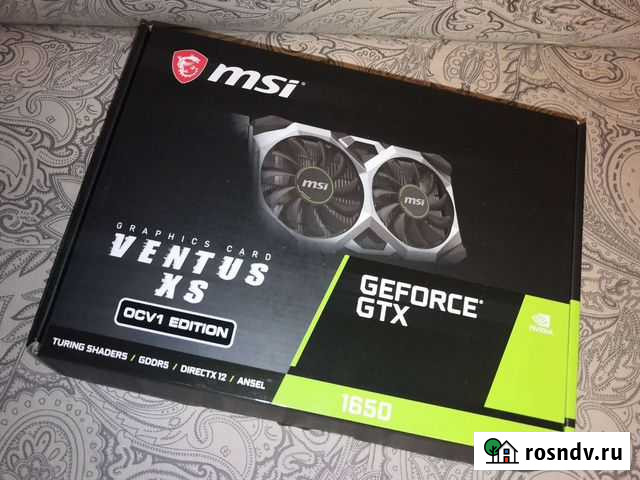 Видеокарта MSI GeForce GTX 1650 4 Гб новая Тамбов - изображение 1