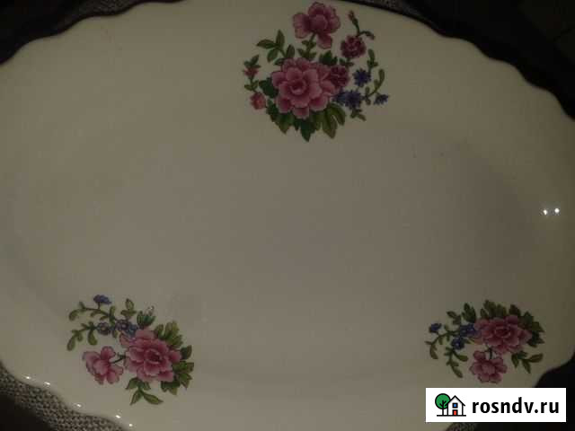 Блюдо большое овальное СССР 1965 год Черное - изображение 1