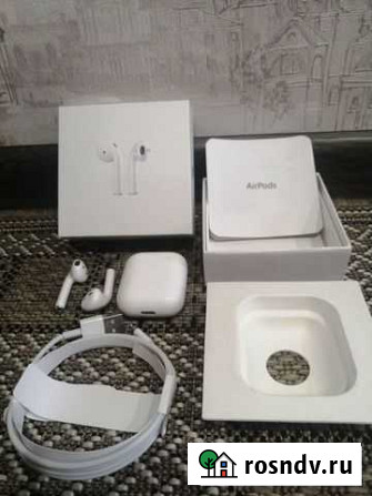 Bluetooth-наушники AirPods 2 Хабаровск - изображение 1