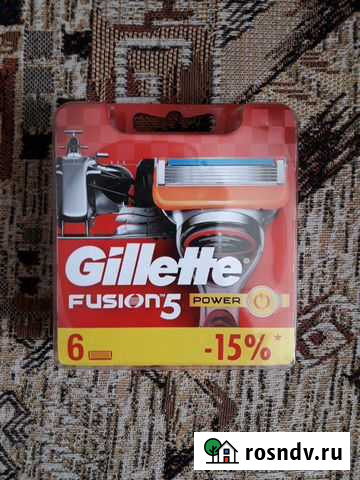 Сменные кассеты Gillette Fusion 5 Power 6 шт Саратов - изображение 1