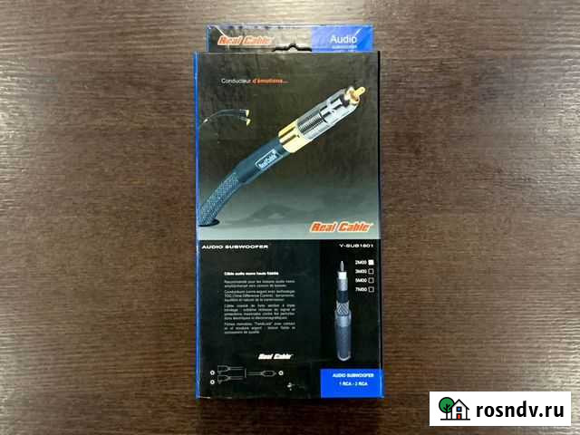 Кабель сабвуферный 1xRCA - 2xRCA Real Cable Y-SUB Рязань - изображение 1