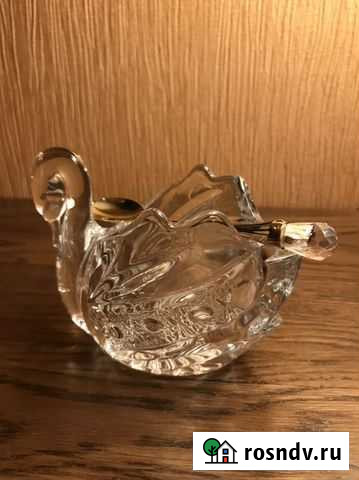 Конфетница/икорница хрустальная с ложечкой Пенза - изображение 1