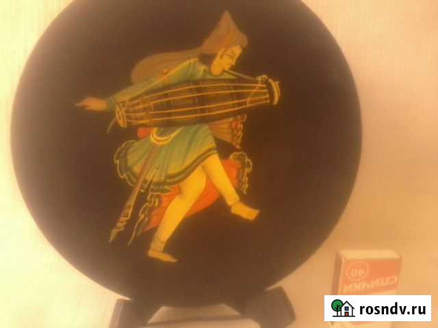 Тарелка декоративная, антикварная, лак, Индия Таганрог - изображение 1