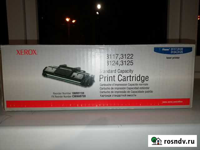 Картридж Xerox 3117, 3122, 3124, 3125.106R01159 Воронеж - изображение 1