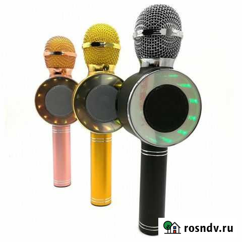 Микрофон беспроводной (Bluetooth, динамики, USB) 4 Тюмень - изображение 1