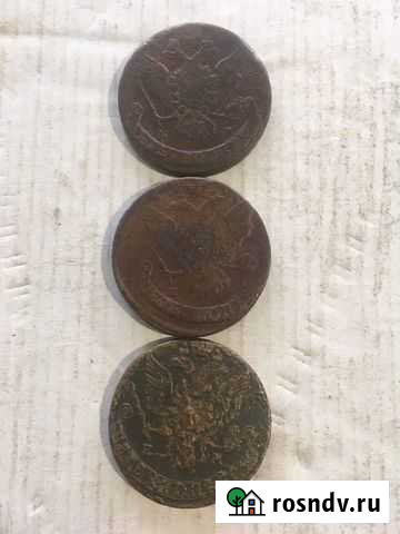Пятаки Екатерины медь оригинал Кингисепп - изображение 1