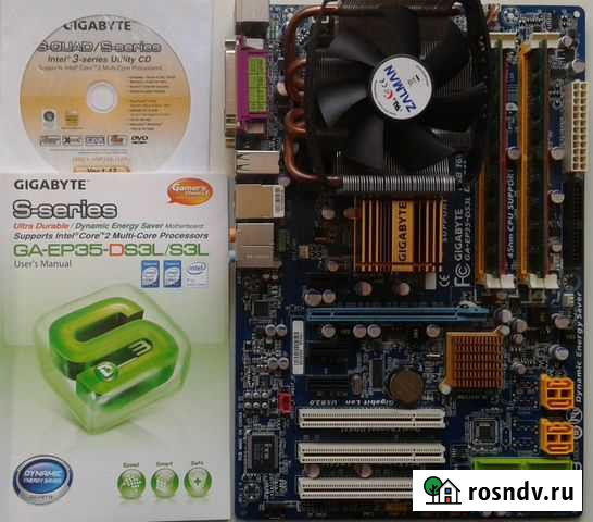 Gigabyte EP35-DS3L,Core 2 Quad,Q6600.DDR2-4 GB Биробиджан - изображение 1