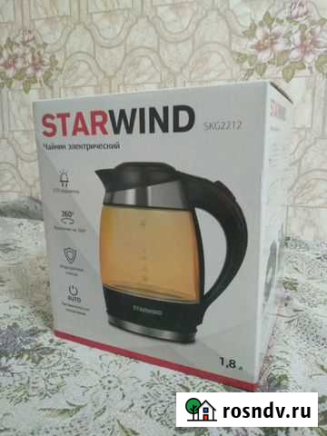 Нераспакованный электрический чайник 1,8 л 2200 Вт Чебоксары - изображение 1