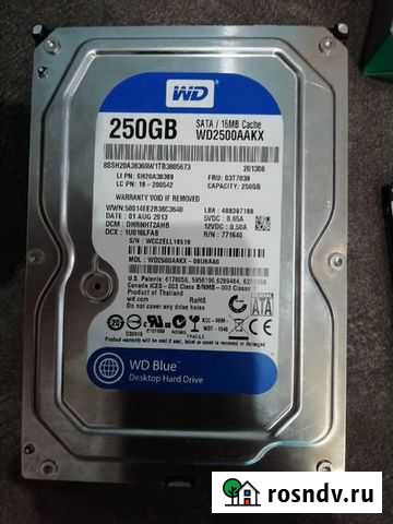 Жесткий диск WD Blue 250 gb Иркутск - изображение 1
