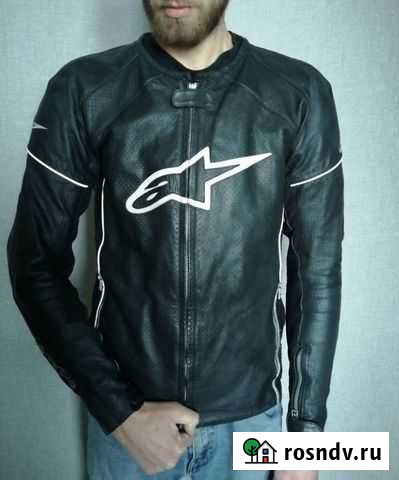 Мотокуртка кожаная мужская alpinestars Великий Новгород - изображение 1