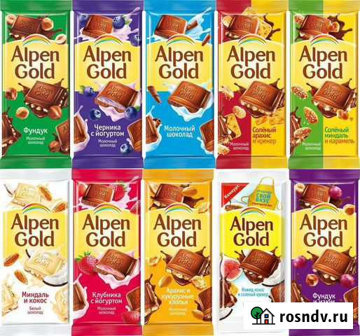Шоколад Alpen Gold в ассортименте Новомосковск - изображение 1