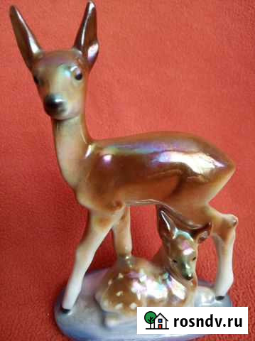 Статуэтка олениха с оленёнком Пошехонье - изображение 1