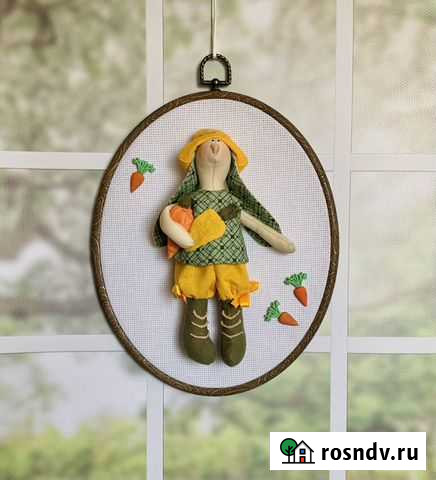 Панно Зайка на пяльцах Зеленодольск - изображение 1