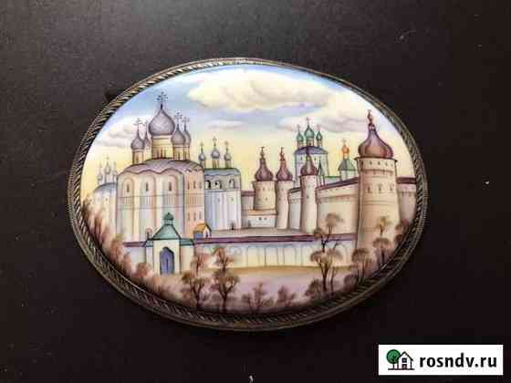 Плакетка Ростовская финифть 7х9 см Ярославль