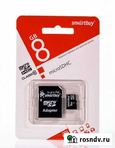 Карта памяти Smartbuy microSD Class 10 8Gb Первоуральск - изображение 1