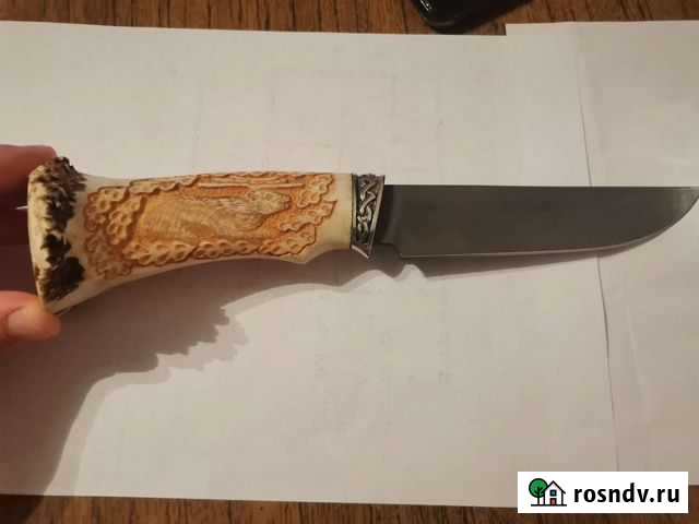 Нож Овод 2Х12мф мельхиор рог лося Курск - изображение 1