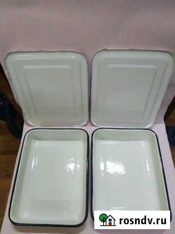 Лоток эмалированный 2шт. (не Б/У) 1971 г. в Великий Новгород - изображение 1