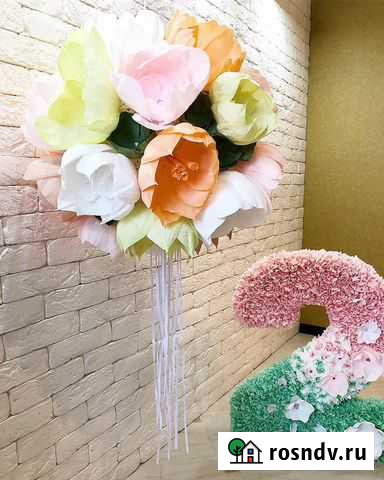 Объёмные цифры, фигуры, шары из цветов Брянск - изображение 1