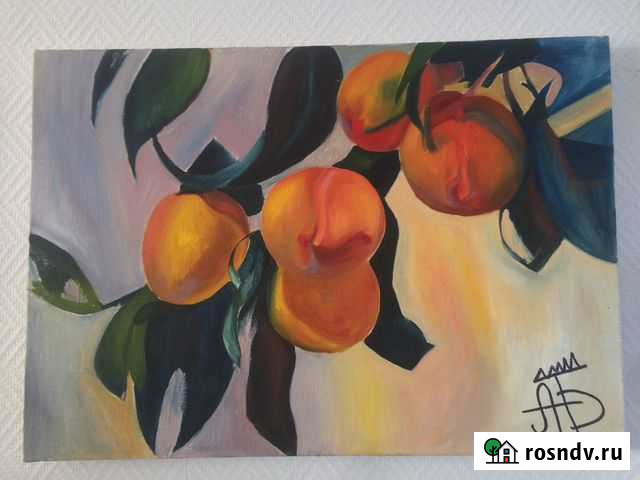 Картина маслом на холсте Персики Калининград - изображение 1