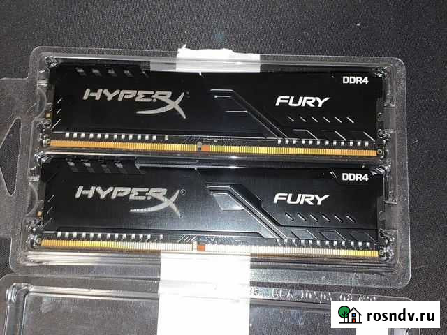 DDR4 16Gb 2x8gb HyperX Fury Black 3000mhz Москва - изображение 1