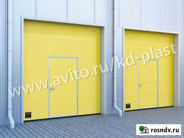 Секционные ворота с калиткой Калининград - изображение 1