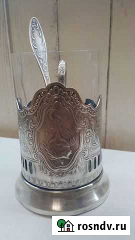 Подстаканник с ложкой и стаканом Архангельск - изображение 1