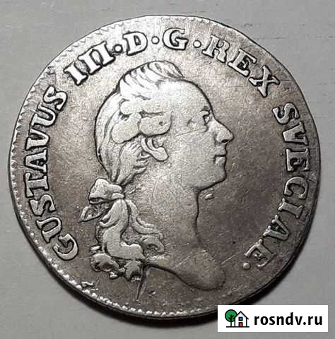 1/6 риксдалера 1778 года.Швеция Лыткарино - изображение 1