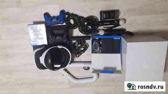 PS-4 pro. + шлем VR+ два мувика +автомат +игра Дзержинск
