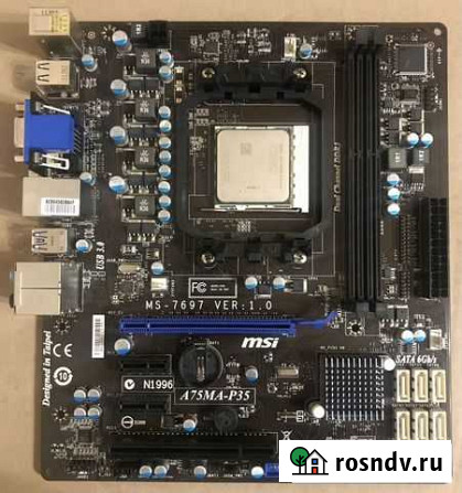 Материнская плата FM1 с процессором 4 ядра и DDR3 Нижний Новгород - изображение 1
