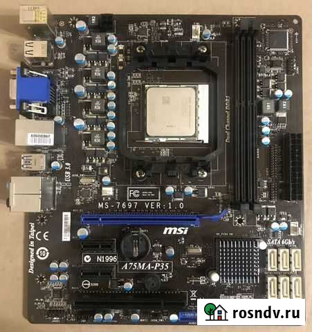 Материнская плата FM1 с процессором 4 ядра и DDR3 Нижний Новгород - изображение 1