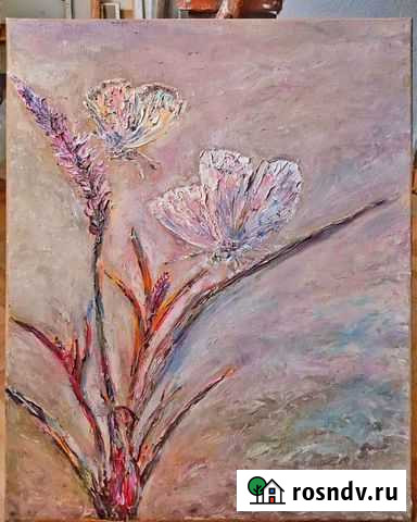 Картина маслом на холсте Бабочки Лениногорск - изображение 1