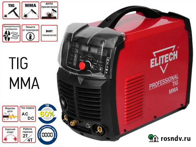 Сварочный аппарат Elitech аис 200AC/DC Pulse Новосибирск - изображение 1