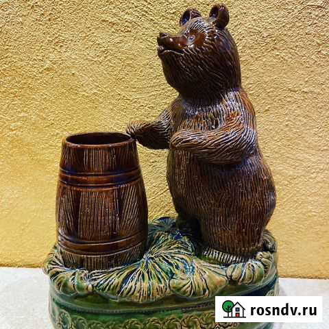 Статуэтка Медведь с бочонком СССР Химки - изображение 1