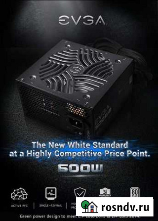 Evga 600 W2, 80+ white 600W,600 Вт Глазуновка - изображение 1