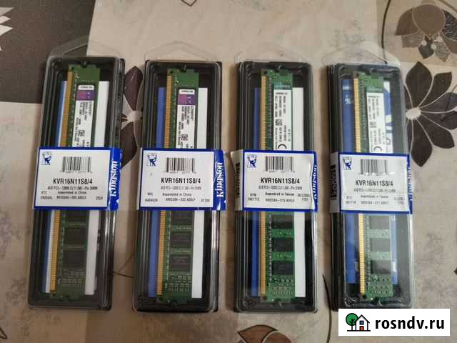 Оперативная память Kingston kvr16n11s8/4 ddr3 4 gb Мурманск - изображение 1