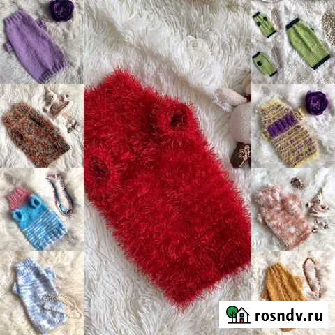 Новые теплые вязаные вещи для кошек и собачек Казань - изображение 1