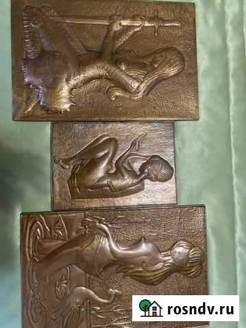 Картины 3 шт. медная чеканка Нижний Новгород - изображение 1
