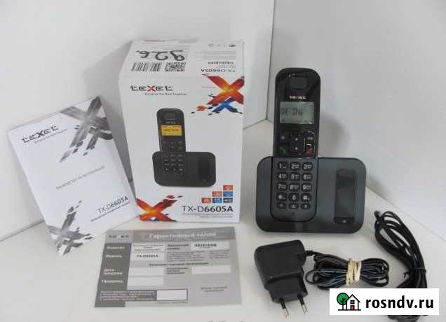 Телефон беспроводной (dect) teXet TX-D6605A Ростов-на-Дону - изображение 1