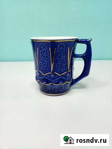 Кружка кобальт позолота Краснодар - изображение 1