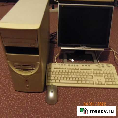 Компьютер системный блок, монитор, клавиатура, мыш Гурьевск - изображение 1