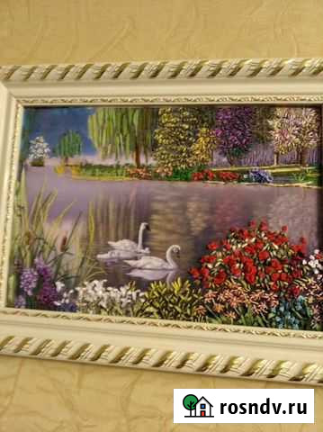 Картина вышивка лентами Нижний Новгород - изображение 1