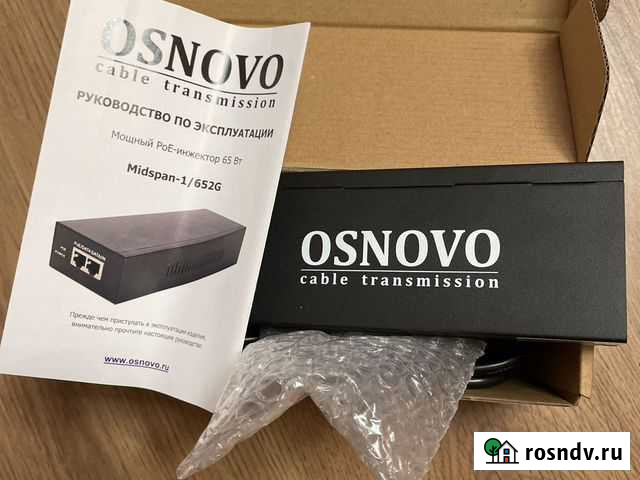 Инжектор PoE osnovo Midspan-1/652G Наро-Фоминск - изображение 1
