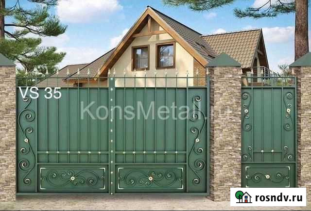 Ворота с ковкой распашные VS 35 Волгоград - изображение 1