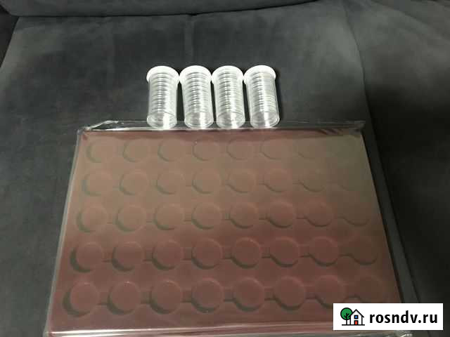 Планшет на 40 ячеек + капсулы 27 мм для монет Калининград - изображение 1