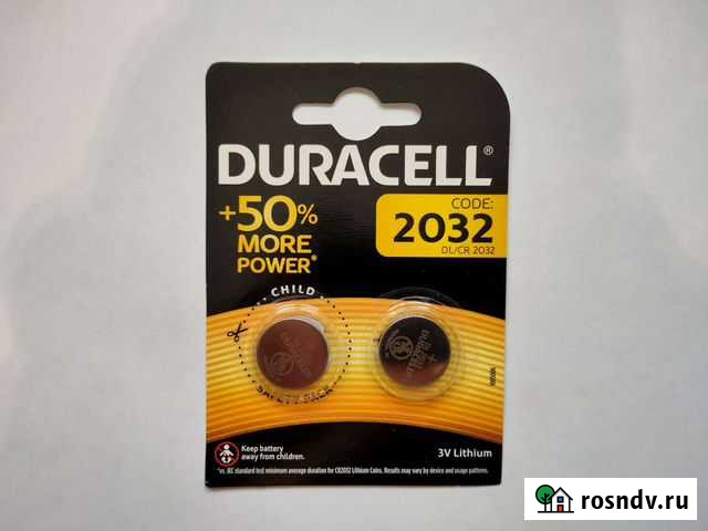 Батарейки Duracell CR2032 Брянск - изображение 1