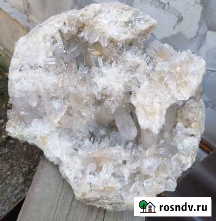 Друза. Хрусталь, хлорид. Вес 7.5 кг 18х34х21 см Усть-Кокса - изображение 1