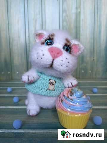 Котик- Обормотик, вязаная игрушка Кореновск - изображение 1