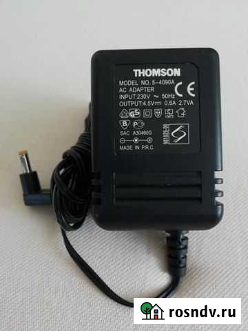 Блок питания thomson 5-4090A 4.5V/0.6A Челябинск - изображение 1