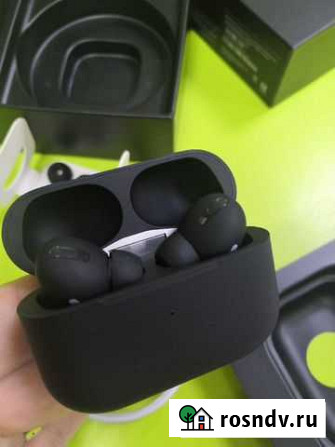 Airpods PRO чёрные матовые. Гарантия. Чехол Чита - изображение 1